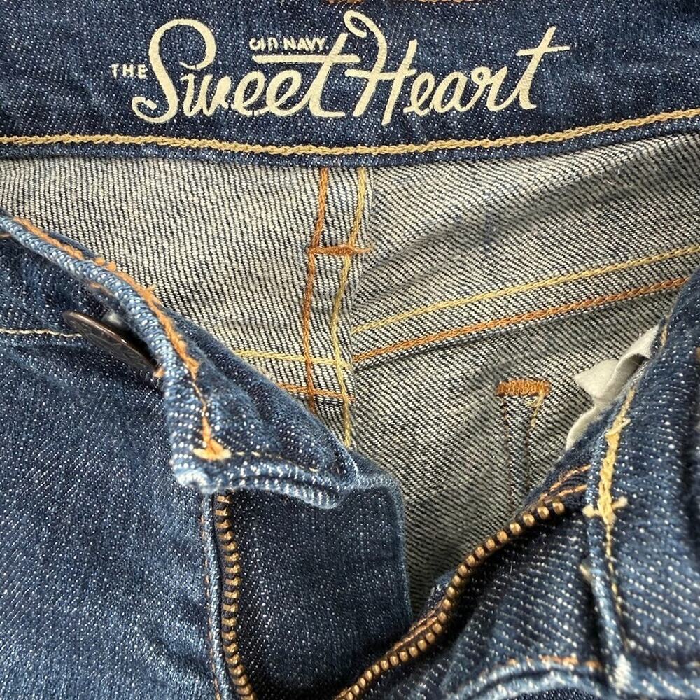 Old Navy Sweetheart Women’s Jeans Size 6 Short Dark Wash Blue Denim - Picture 6 of 10